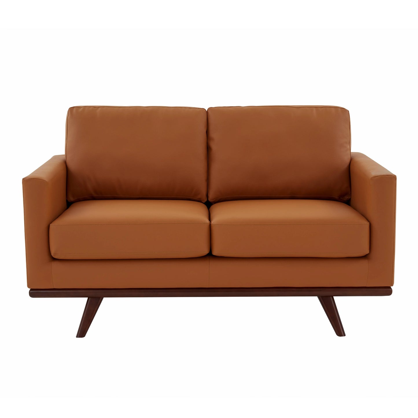 Birch Wood Base Leather/Mesh Loveseat - Chester Collection - Elax Furniture
