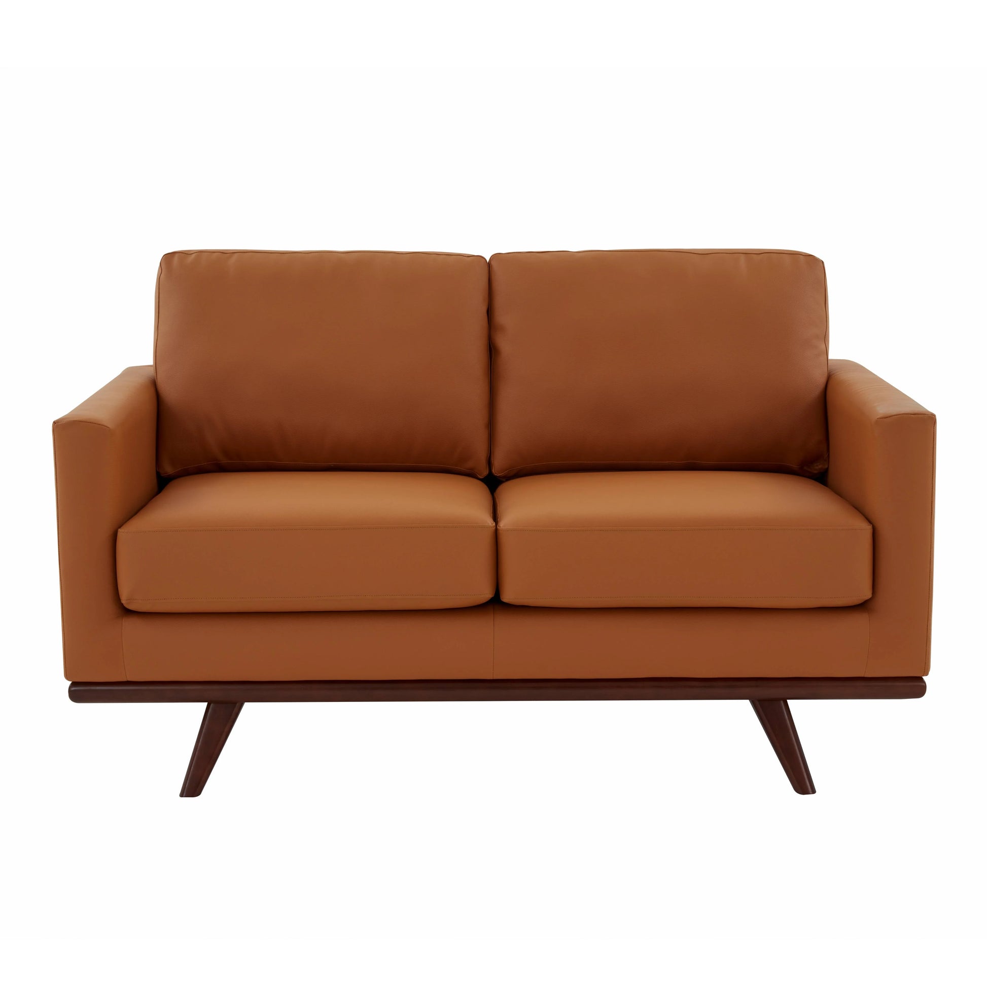 Birch Wood Base Leather/Mesh Loveseat - Chester Collection - Elax Furniture