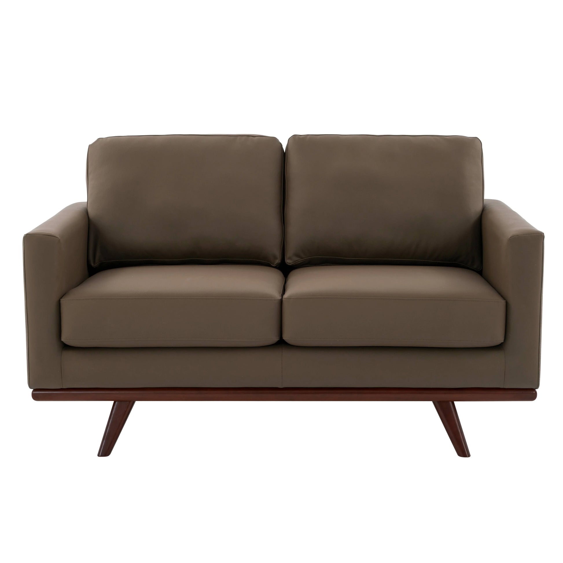 Birch Wood Base Leather/Mesh Loveseat - Chester Collection - Elax Furniture