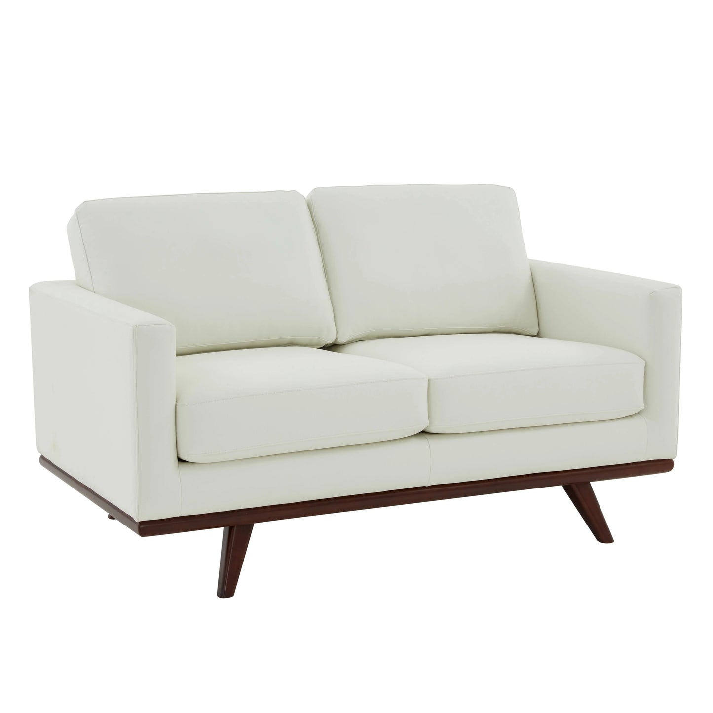 Birch Wood Base Leather/Mesh Loveseat - Chester Collection - Elax Furniture