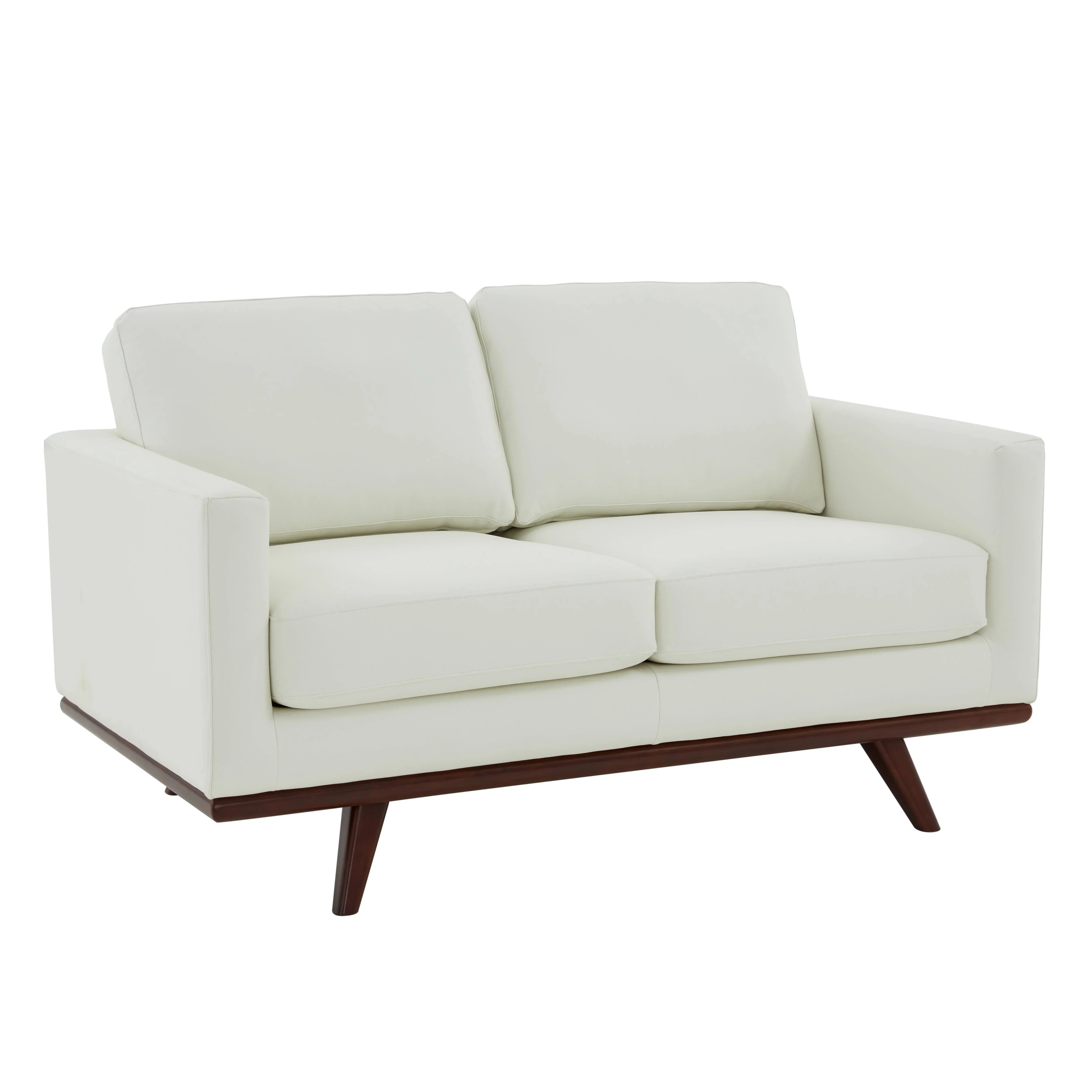 Birch Wood Base Leather/Mesh Loveseat - Chester Collection - Elax Furniture