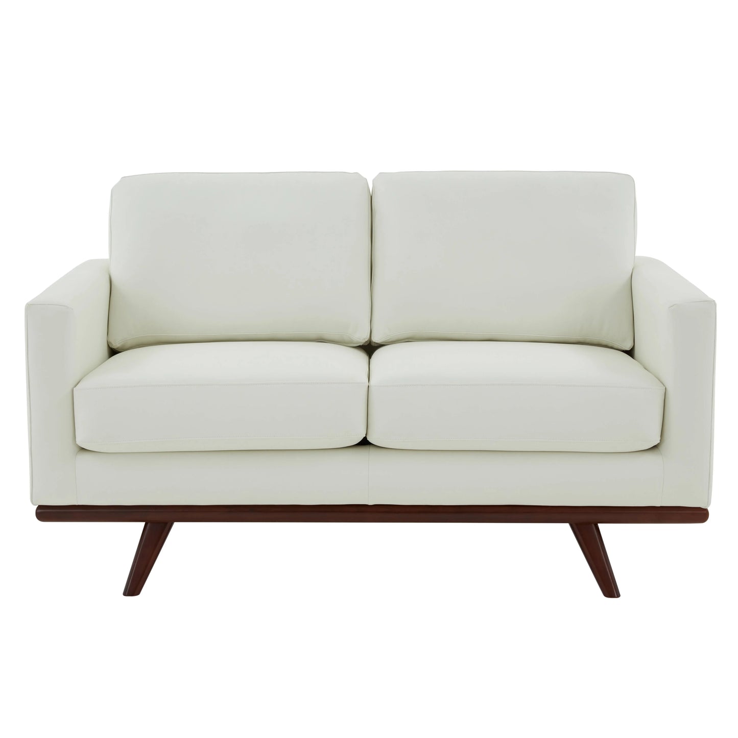 Birch Wood Base Leather/Mesh Loveseat - Chester Collection - Elax Furniture