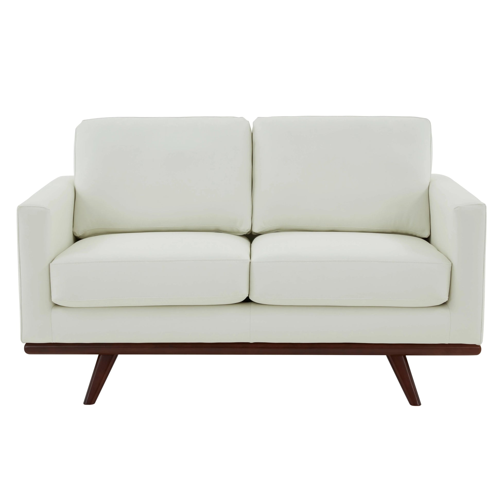 Birch Wood Base Leather/Mesh Loveseat - Chester Collection - Elax Furniture