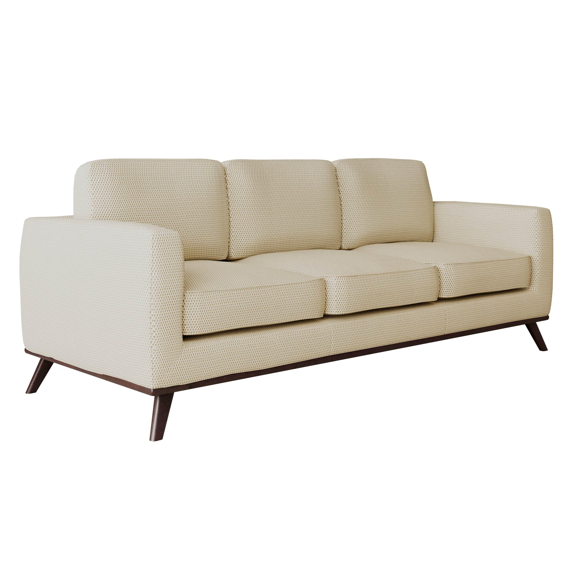 Chester 3-Seater Leather Full Size Sofa in Birch Wood Base - Elax Furniture