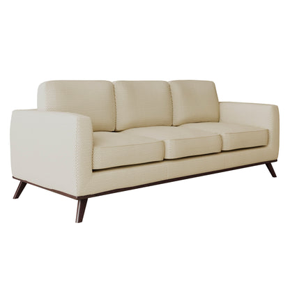 Chester 3-Seater Leather Full Size Sofa in Birch Wood Base - Elax Furniture