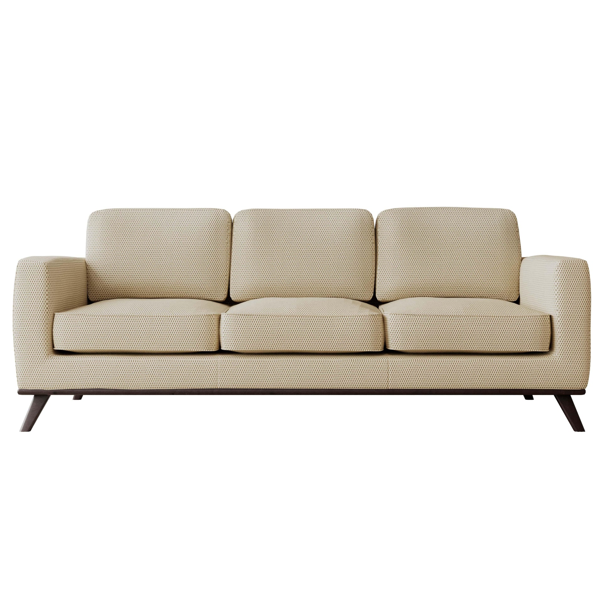 Chester 3-Seater Leather Full Size Sofa in Birch Wood Base - Elax Furniture