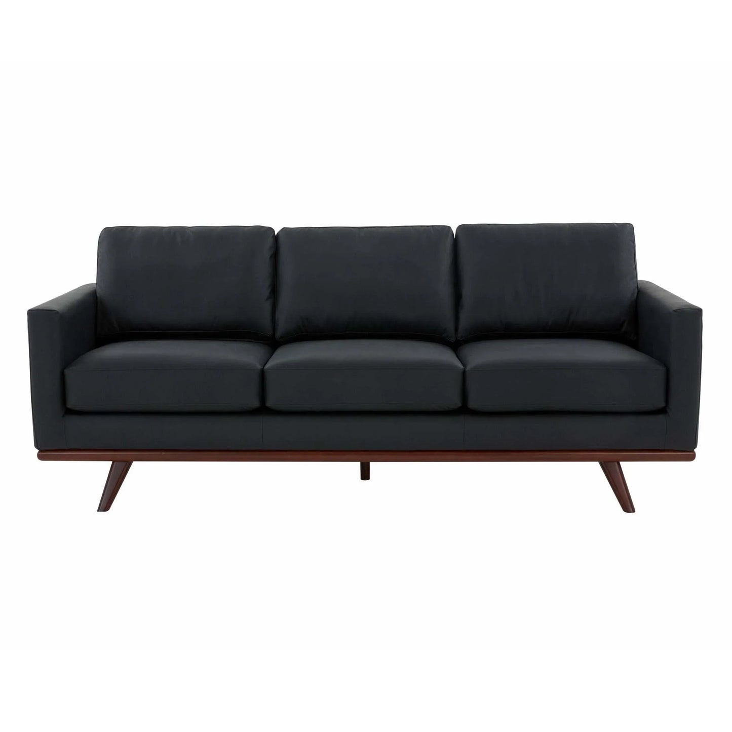 Chester 3-Seater Leather Full Size Sofa in Birch Wood Base - Elax Furniture