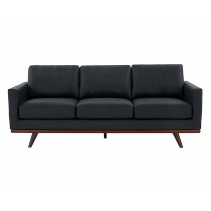 Chester 3-Seater Leather Full Size Sofa in Birch Wood Base - Elax Furniture