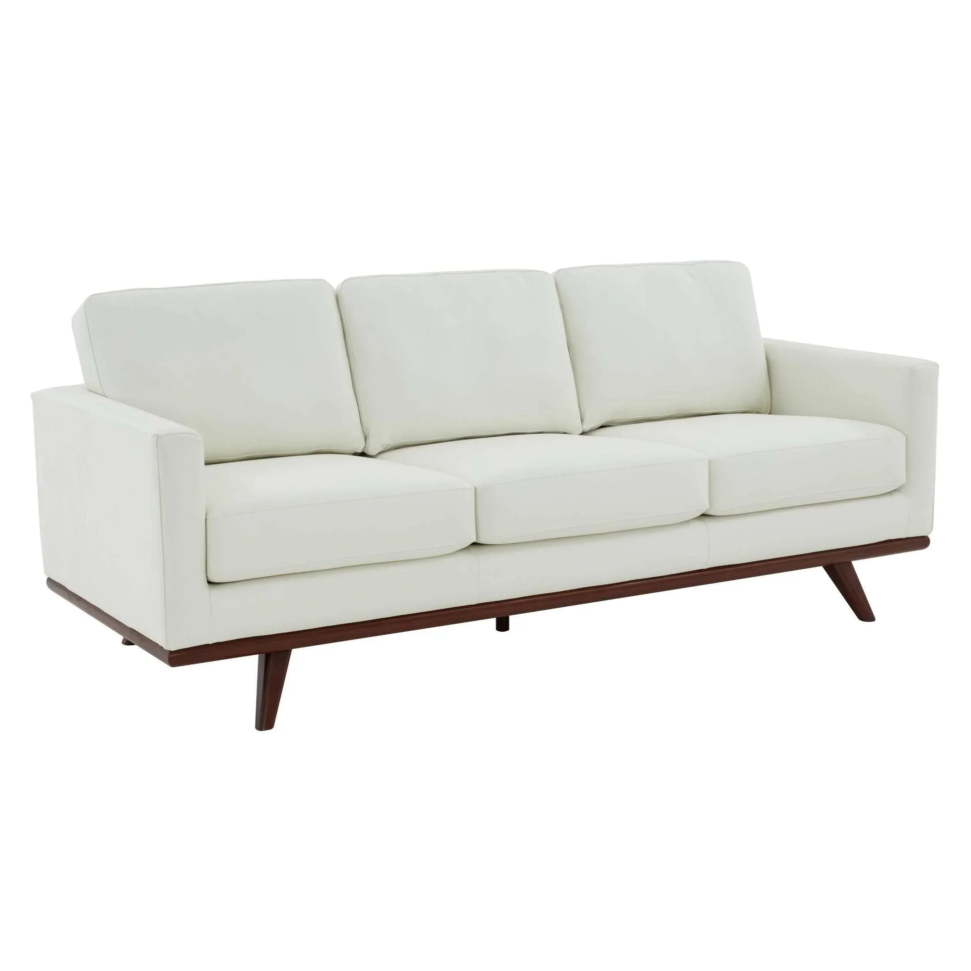 Chester 3-Seater Leather Full Size Sofa in Birch Wood Base - Elax Furniture