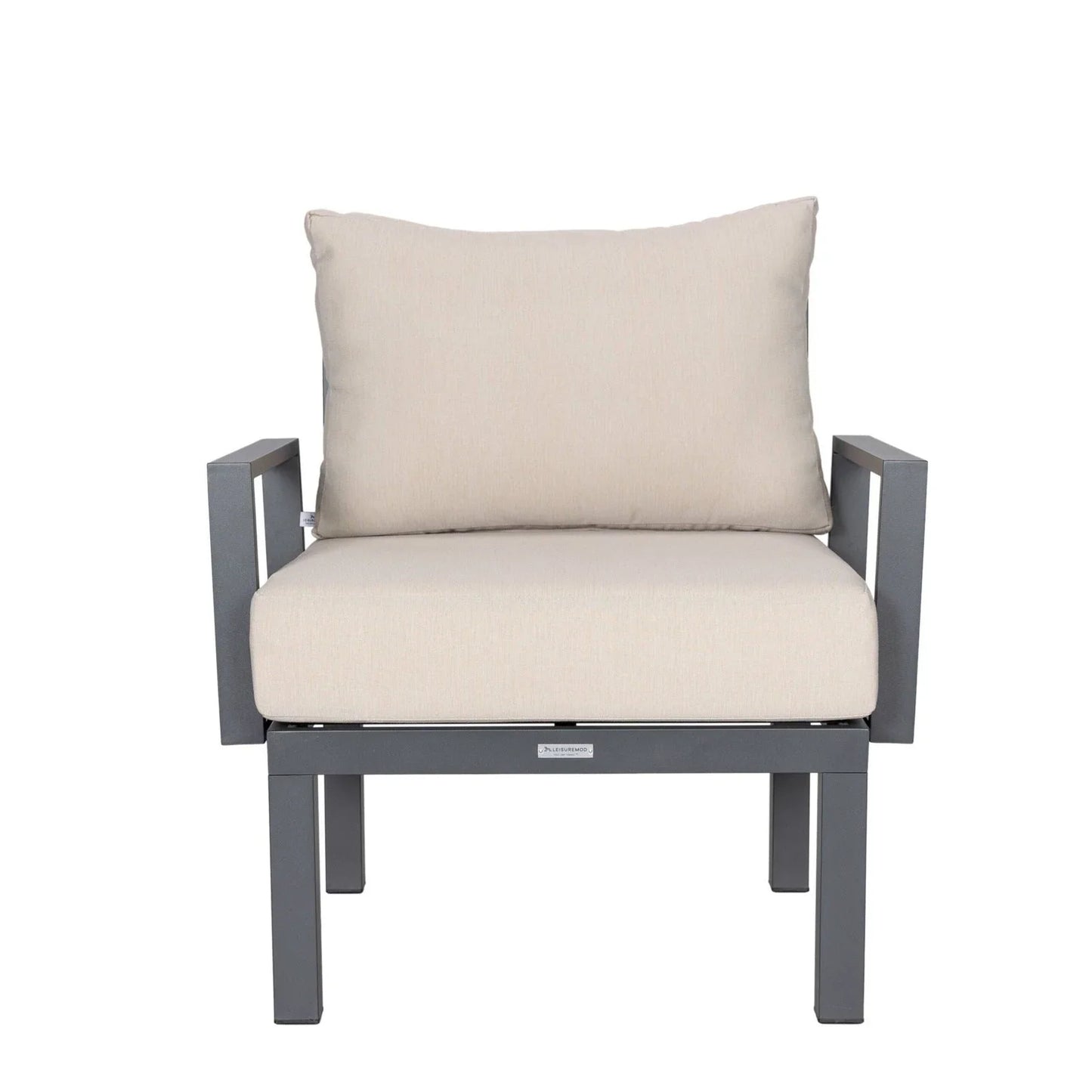 Chelsea 7-Piece Patio Sectional Set in Black Aluminum with Fire Pit Table - Elax Furniture