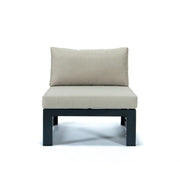 Chelsea 4-Piece Middle Patio Chairs Black Aluminum With Cushions - Elax Furniture