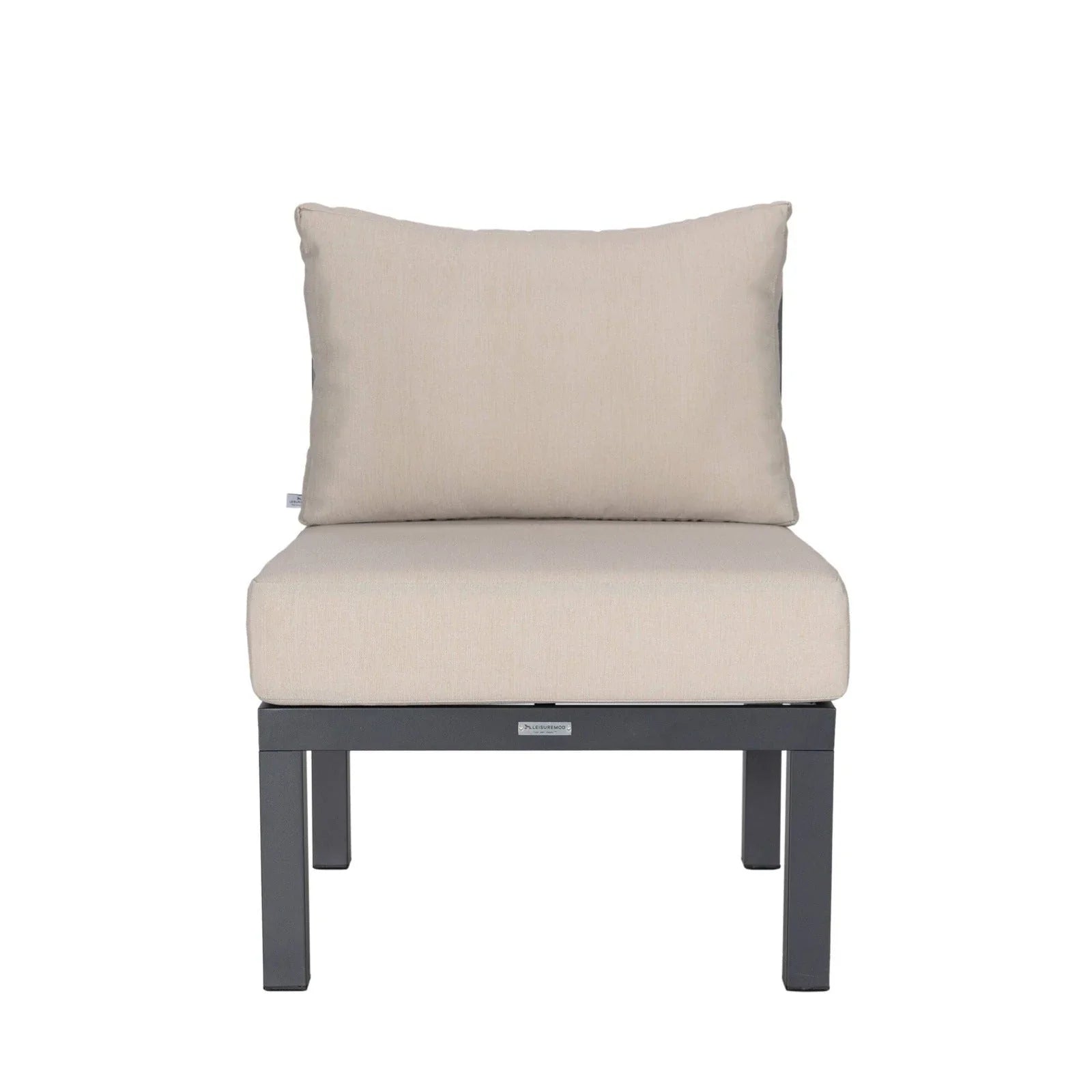 Chelsea 7-Piece Patio Sectional Set in Black Aluminum with Fire Pit Table - Elax Furniture