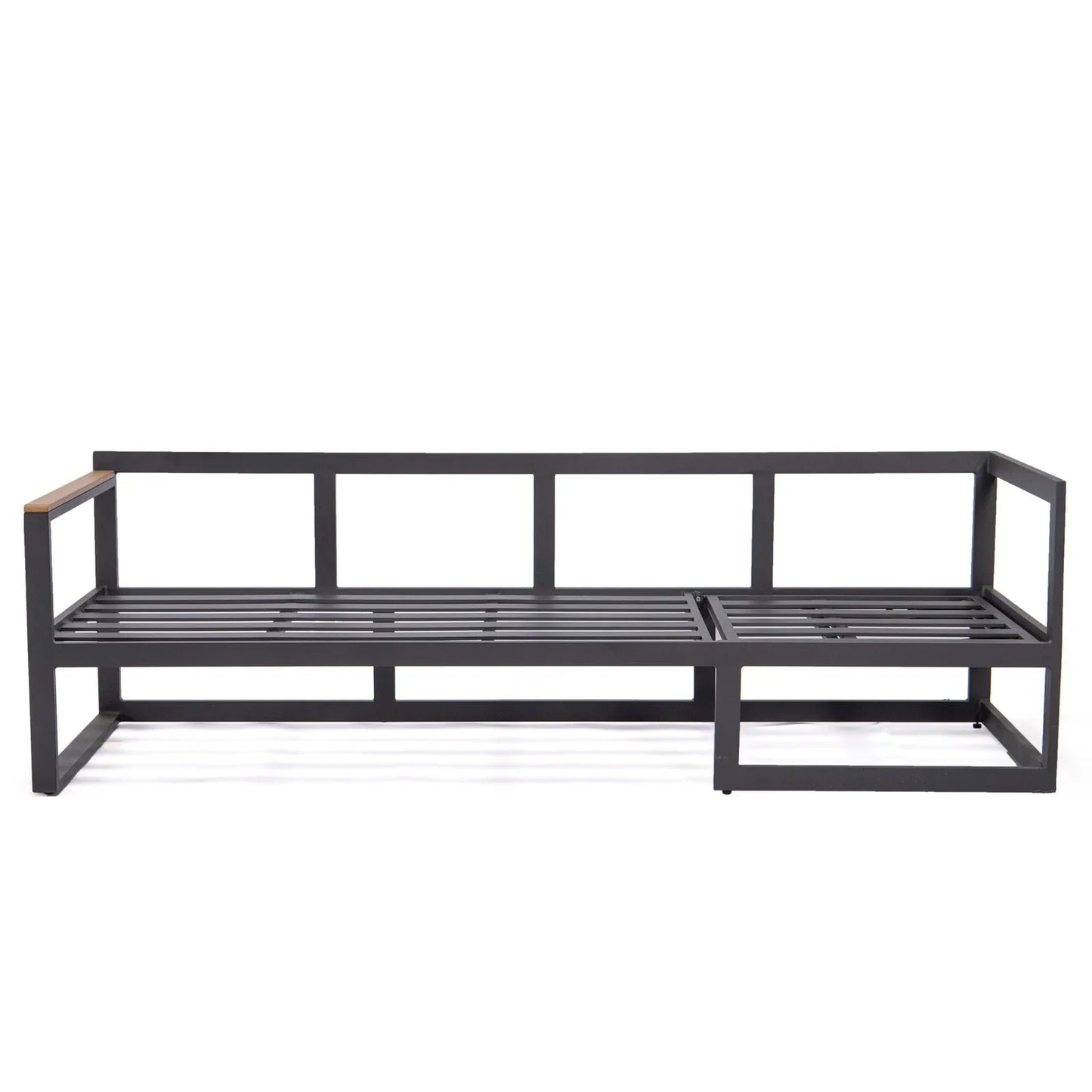 Chelsea Black Sectional With Adjustable Headrest & Coffee Table With Two Tone Cushions - Elax Furniture