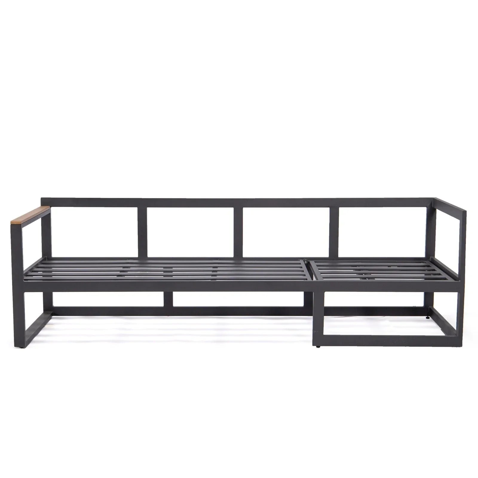 Chelsea Black Sectional With Adjustable Headrest & Coffee Table With Two Tone Cushions - Elax Furniture