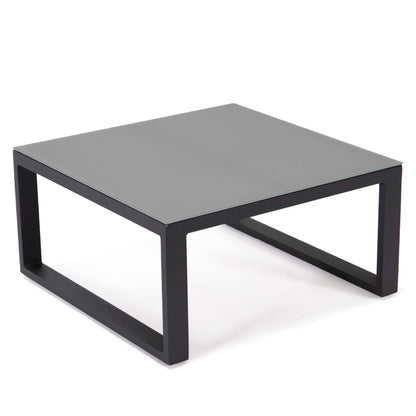 Chelsea Black Sectional With Adjustable Headrest & Coffee Table With Two Tone Cushions - Elax Furniture