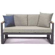 Chelsea Black Sectional With Adjustable Headrest & Coffee Table With Two Tone Cushions - Elax Furniture
