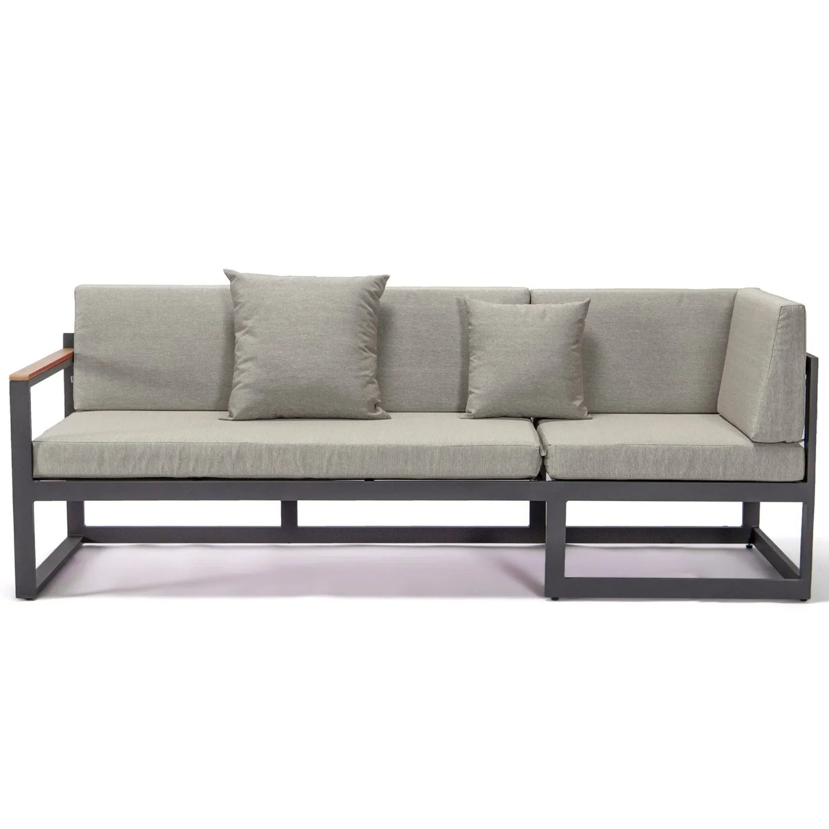 Chelsea Black Sectional With Adjustable Headrest & Coffee Table With Cushions - Elax Furniture