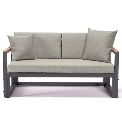 Chelsea Black Sectional With Adjustable Headrest & Coffee Table With Cushions - Elax Furniture