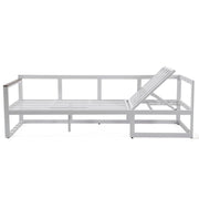 Chelsea White Sectional With Adjustable Headrest & Coffee Table With Two Tone Cushions - Elax Furniture
