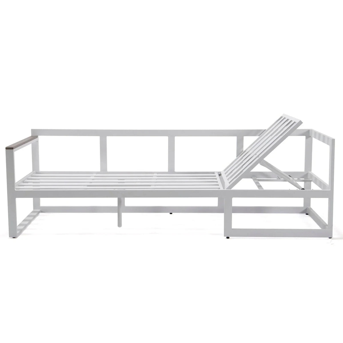 Chelsea White Sectional With Adjustable Headrest & Coffee Table With Cushions - Elax Furniture