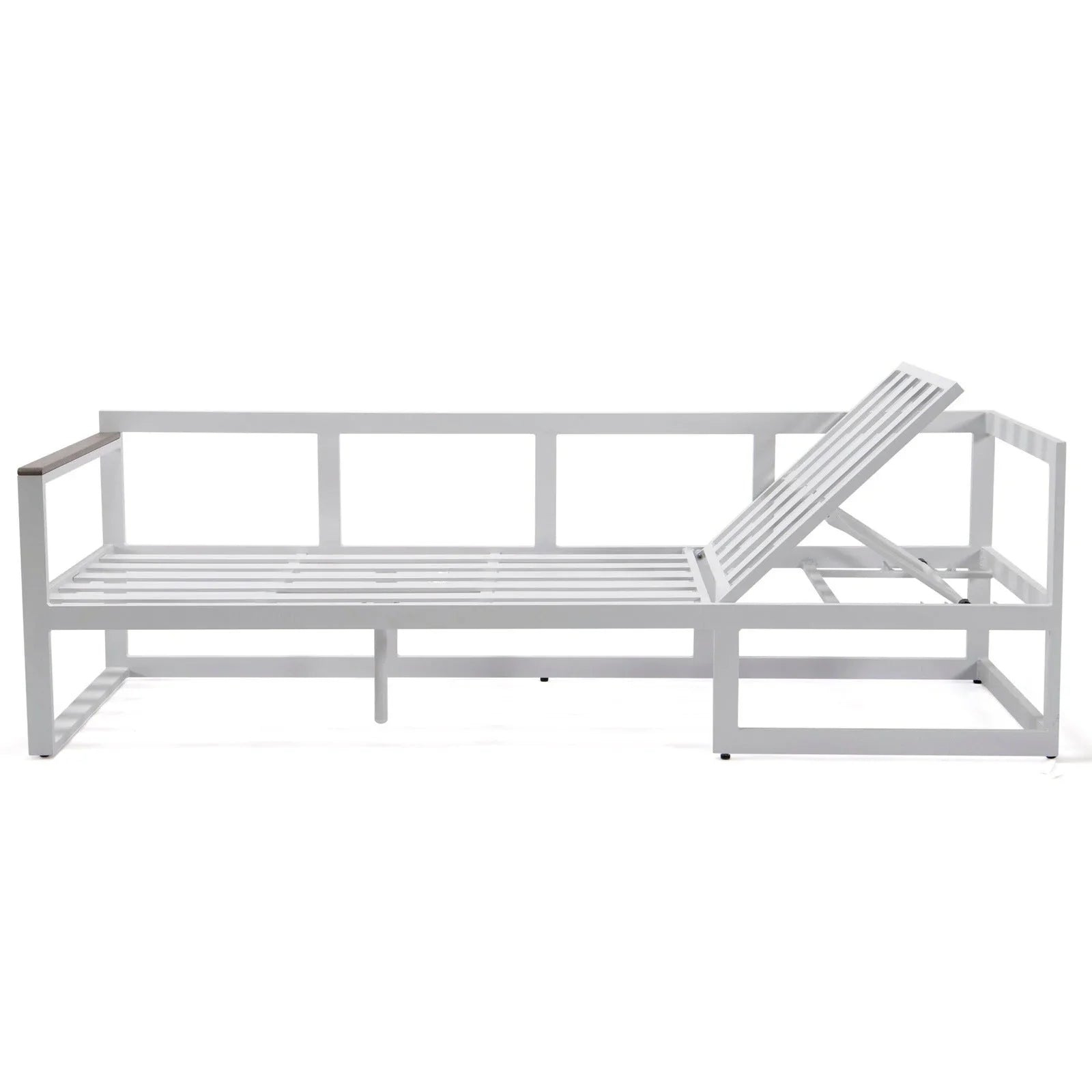 Chelsea White Sectional With Adjustable Headrest & Coffee Table With Cushions - Elax Furniture