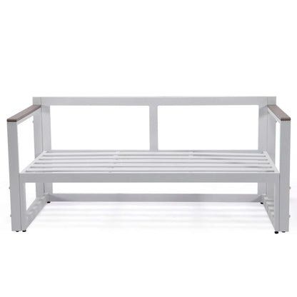 Chelsea White Sectional With Adjustable Headrest & Coffee Table With Cushions - Elax Furniture