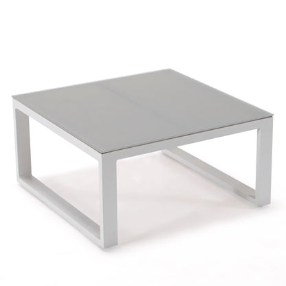 Chelsea White Sectional With Adjustable Headrest & Coffee Table With Cushions - Elax Furniture