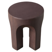 Crus Fiberstone Outdoor Side Table With Arched Base Design