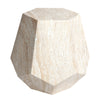 Capri Fiberstone Side/End Table Hexagonal Sculpture Design