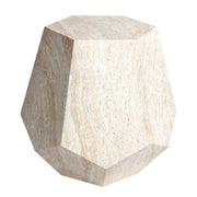 Capri Fiberstone Side/End Table Hexagonal Sculpture Design
