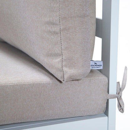 Chelsea 6-Piece Patio Sectional In White Aluminum With Cushions - Elax Furniture