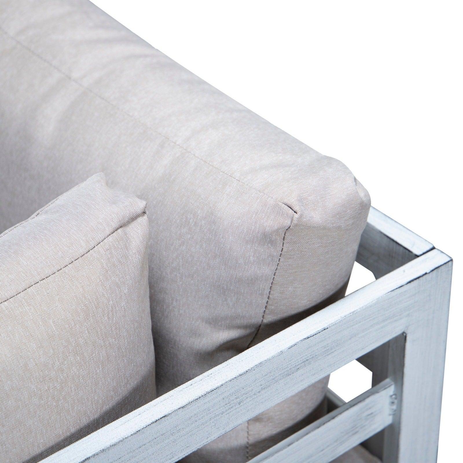 Chelsea 6-Piece Patio Sectional In Weathered Grey Aluminum With Cushions - Elax Furniture