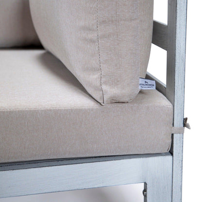 Chelsea 6-Piece Patio Sectional In Weathered Grey Aluminum With Cushions - Elax Furniture