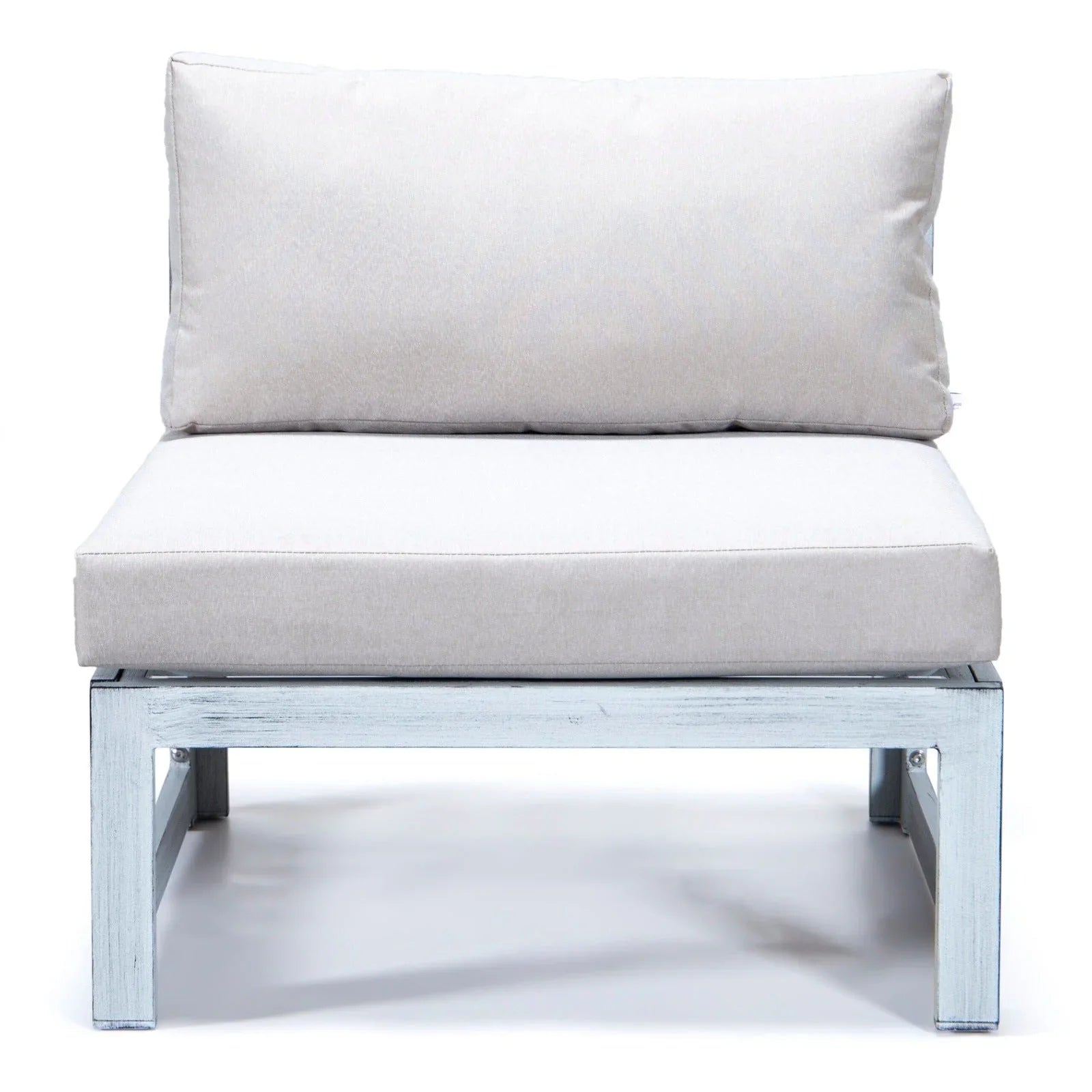 Chelsea 6-Piece Patio Sectional In Weathered Grey Aluminum With Cushions - Elax Furniture