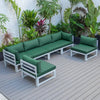 Chelsea 6-Piece Patio Sectional In Weathered Grey Aluminum With Cushions
