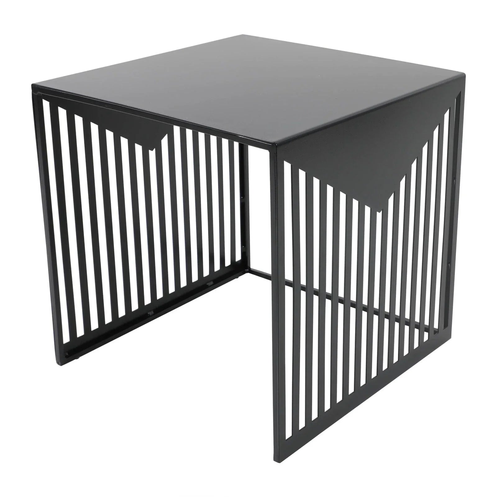 Cisco Modern Square Steel Side Table with Powder Coated Finish - Elax Furniture