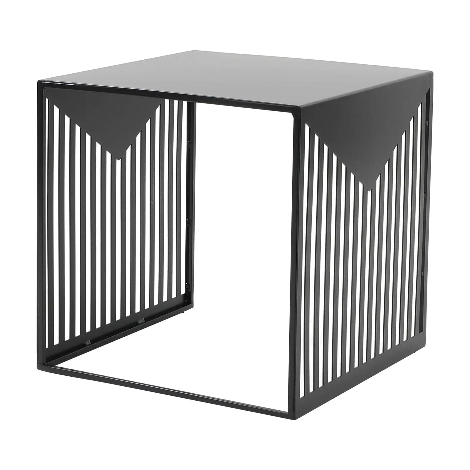 Cisco Modern Square Steel Side Table with Powder Coated Finish - Elax Furniture