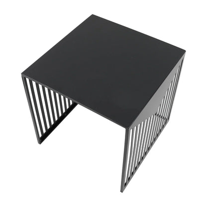 Cisco Modern Square Steel Side Table with Powder Coated Finish - Elax Furniture