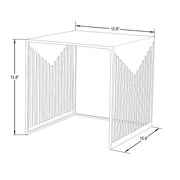 Cisco Modern Square Steel Side Table with Powder Coated Finish - Elax Furniture