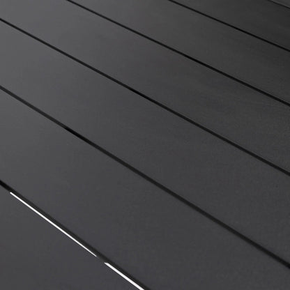 Chelsea Mid-Century Modern 63" & 87" Rectangular Outdoor Dining Table, Black Aluminum - Elax Furniture