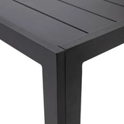 Chelsea 7-Piece Modern Outdoor Dining Set in Black Aluminum with Removable Cushions - Elax Furniture