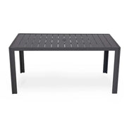 Chelsea 7-Piece Modern Outdoor Dining Set in Black Aluminum with Removable Cushions - Elax Furniture