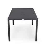 Chelsea 7-Piece Modern Outdoor Dining Set in Black Aluminum with Removable Cushions - Elax Furniture