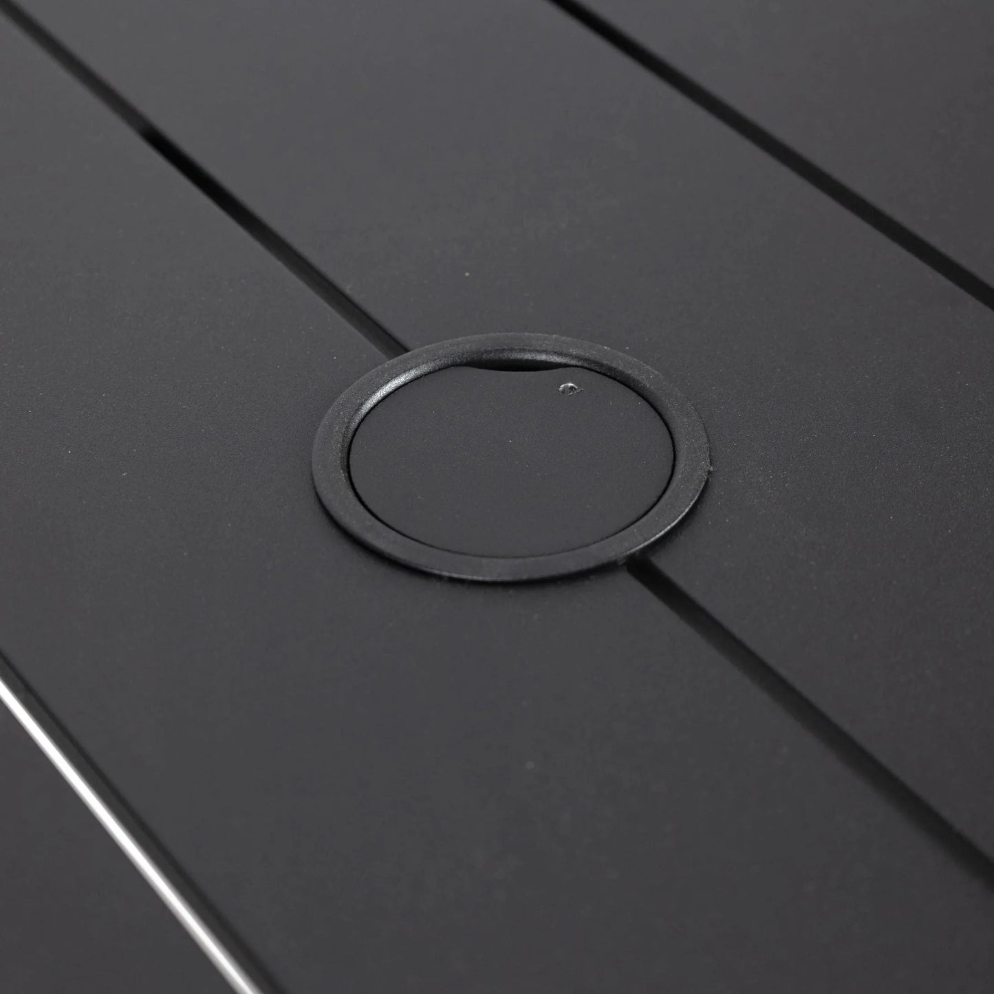 Chelsea 7-Piece Modern Outdoor Dining Set in Black Aluminum with Removable Cushions - Elax Furniture