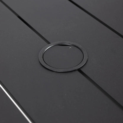 Chelsea 7-Piece Modern Outdoor Dining Set in Black Aluminum with Removable Cushions - Elax Furniture