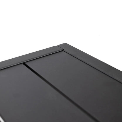 Chelsea Mid-Century Modern 63" & 87" Rectangular Outdoor Dining Table, Black Aluminum - Elax Furniture