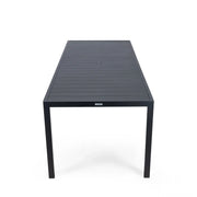 Chelsea 9-Piece Modern Outdoor Dining Set in Black Aluminum with Removable Cushions - Elax Furniture