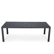 Chelsea 9-Piece Modern Outdoor Dining Set in Black Aluminum with Removable Cushions - Elax Furniture
