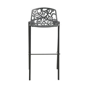Devon Aluminum Indoor Outdoor Bar Stool with Powder Coated Frame and Footrest - Elax Furniture