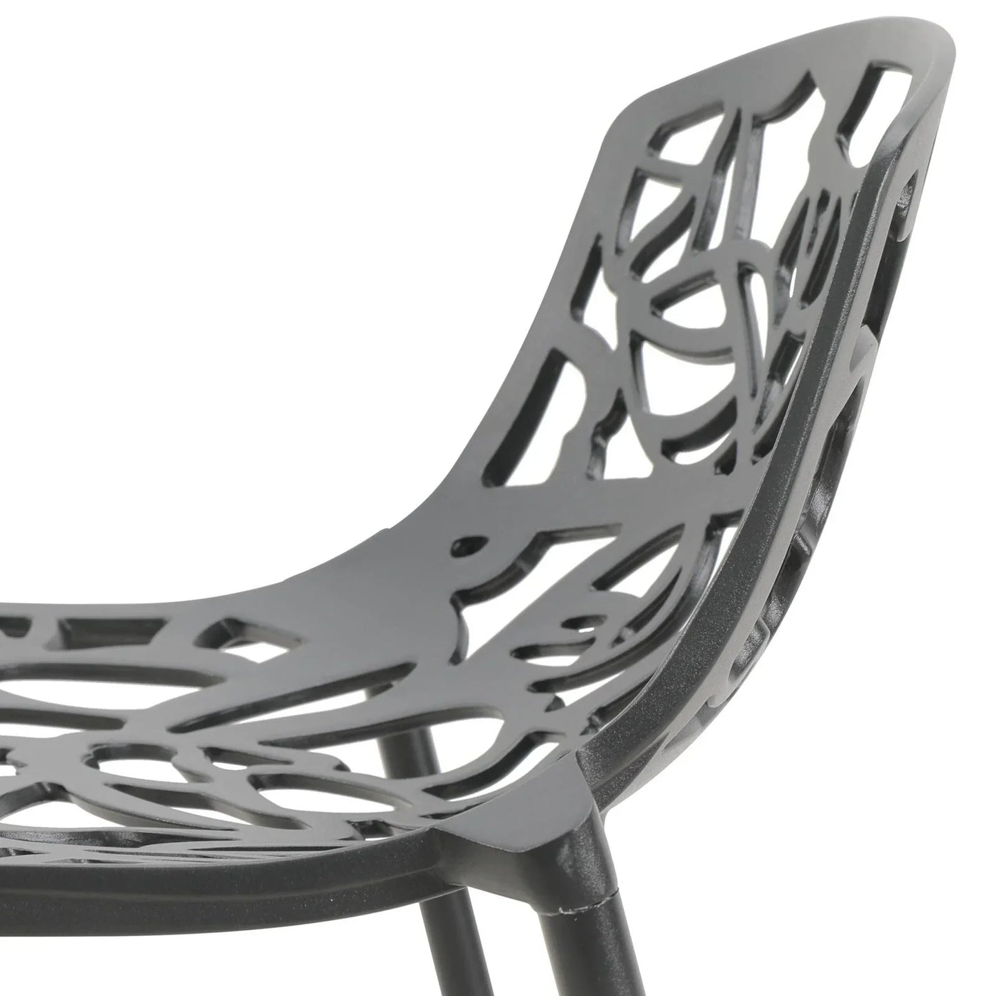 Devon Aluminum Indoor Outdoor Bar Stool with Powder Coated Frame and Footrest - Elax Furniture